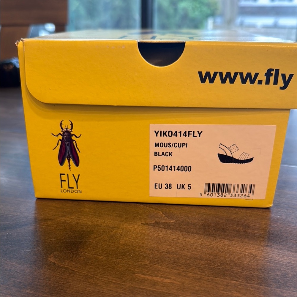 Fly London Black Mous/Cupi Shoes